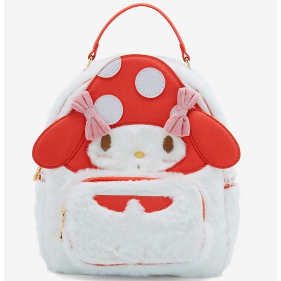 Brand New With Tags Sanrio My Melody Mushroom Figural Mini Backpack
